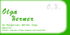 olga werner business card